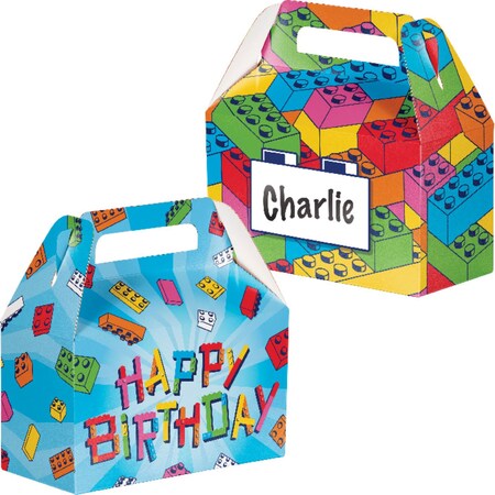 Creative Converting Block Bash Toy Blocks Party Favor Box, 24PK 372704